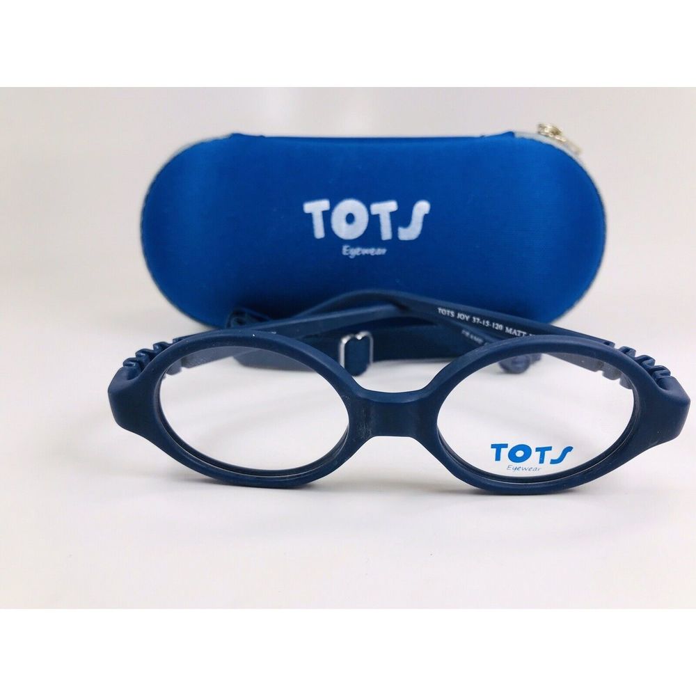 New TOTS Matte Navy JOY Eyeglasses for KIDS 37mm with Case & Strap